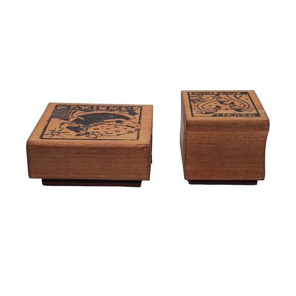 Vtg All Night Media Mary Engelbreit Believe Seasons Greetings Santa Rubber Stamp - Picture 5 of 13